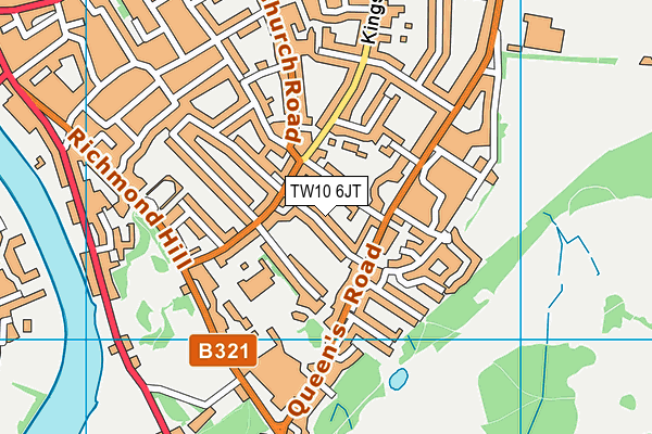 TW10 6JT map - OS VectorMap District (Ordnance Survey)
