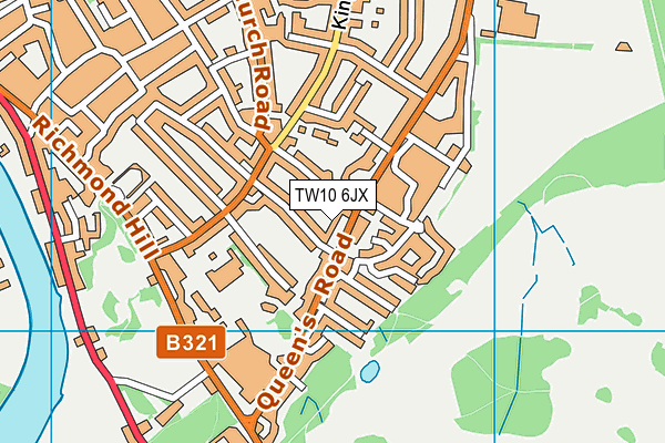 TW10 6JX map - OS VectorMap District (Ordnance Survey)