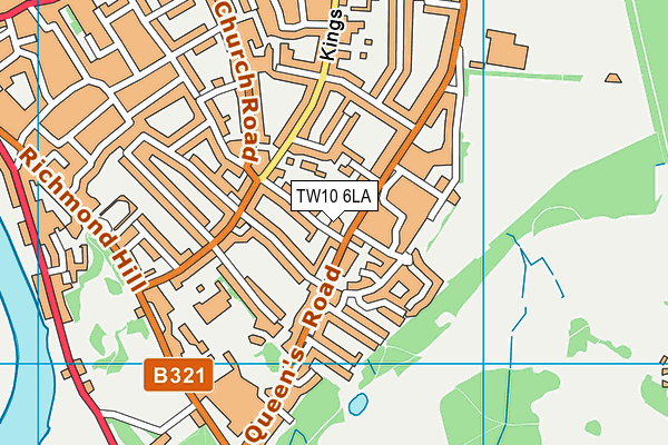 TW10 6LA map - OS VectorMap District (Ordnance Survey)