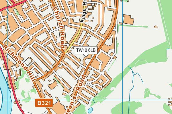 TW10 6LB map - OS VectorMap District (Ordnance Survey)