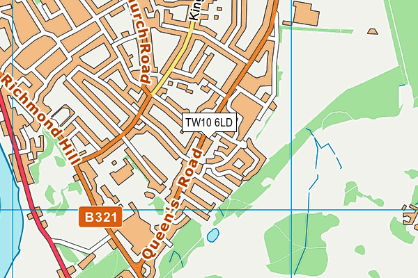 TW10 6LD map - OS VectorMap District (Ordnance Survey)