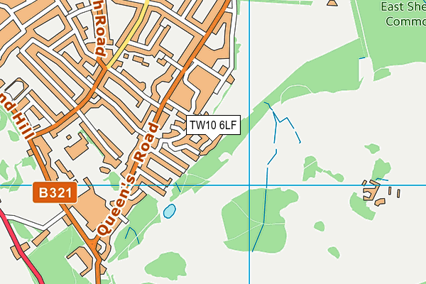 TW10 6LF map - OS VectorMap District (Ordnance Survey)