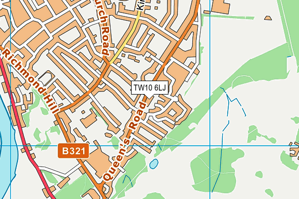 TW10 6LJ map - OS VectorMap District (Ordnance Survey)