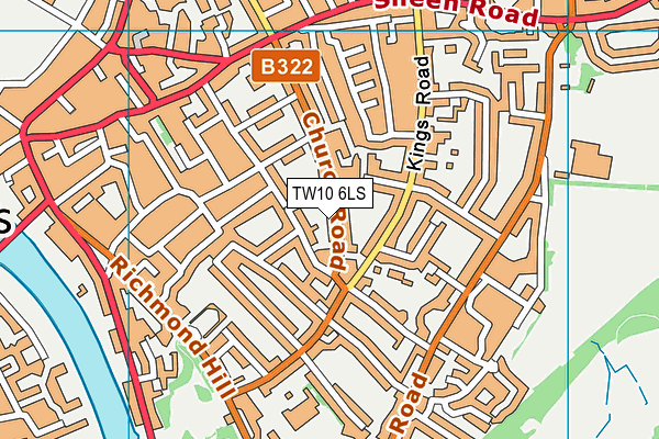 TW10 6LS map - OS VectorMap District (Ordnance Survey)