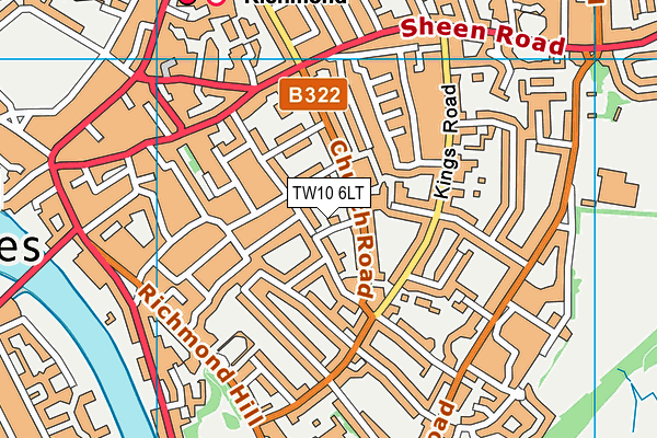 TW10 6LT map - OS VectorMap District (Ordnance Survey)