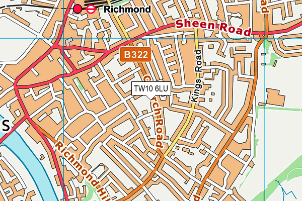 TW10 6LU map - OS VectorMap District (Ordnance Survey)