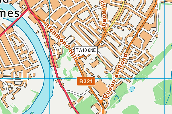 TW10 6NE map - OS VectorMap District (Ordnance Survey)