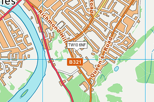 TW10 6NF map - OS VectorMap District (Ordnance Survey)