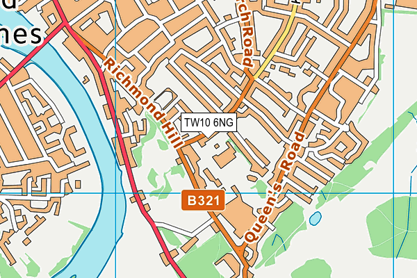 TW10 6NG map - OS VectorMap District (Ordnance Survey)