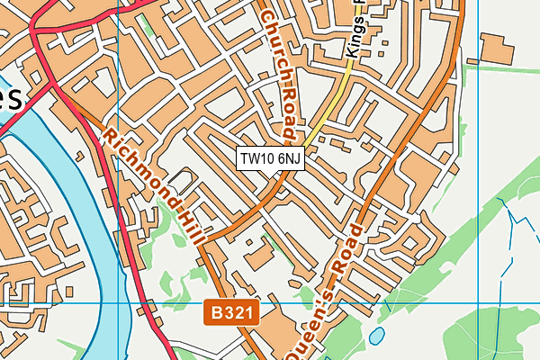 TW10 6NJ map - OS VectorMap District (Ordnance Survey)