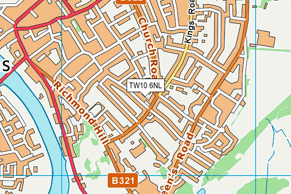 TW10 6NL map - OS VectorMap District (Ordnance Survey)