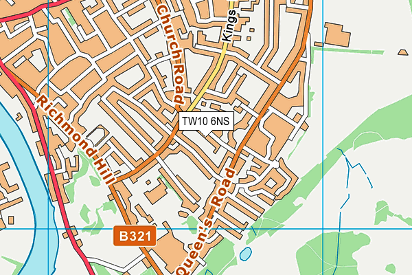 TW10 6NS map - OS VectorMap District (Ordnance Survey)