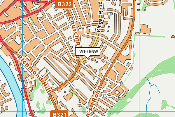 TW10 6NW map - OS VectorMap District (Ordnance Survey)