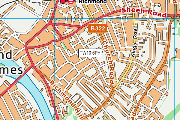TW10 6PH map - OS VectorMap District (Ordnance Survey)