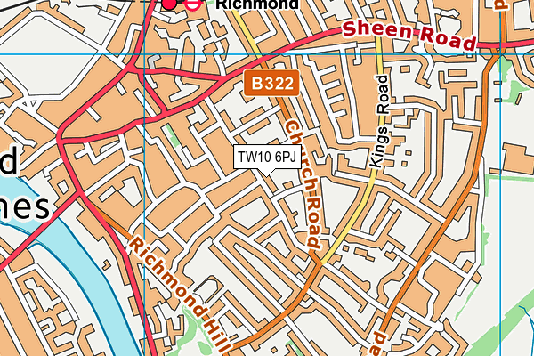 TW10 6PJ map - OS VectorMap District (Ordnance Survey)