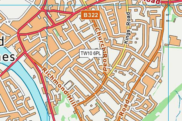TW10 6PL map - OS VectorMap District (Ordnance Survey)