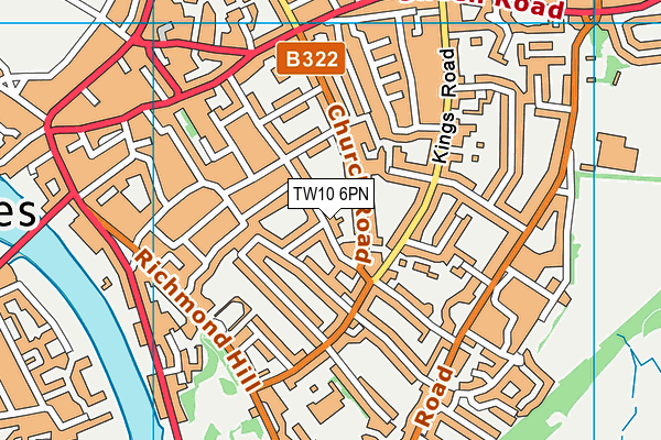 TW10 6PN map - OS VectorMap District (Ordnance Survey)