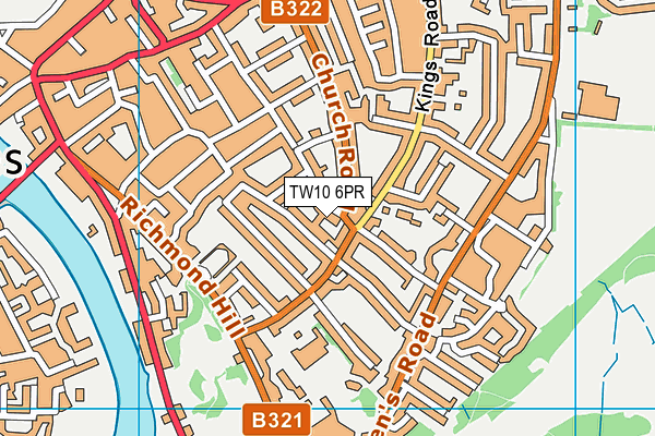 TW10 6PR map - OS VectorMap District (Ordnance Survey)