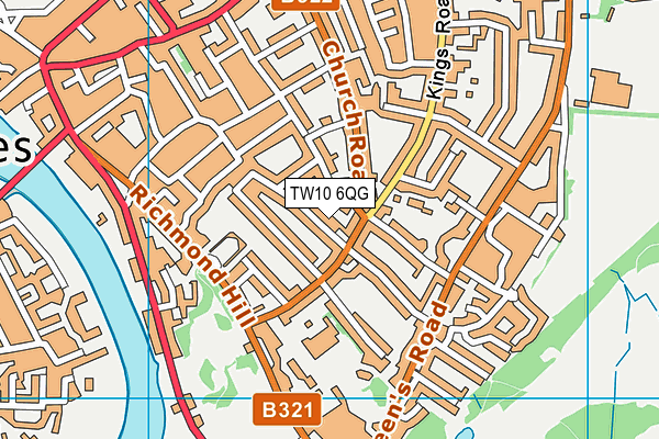 TW10 6QG map - OS VectorMap District (Ordnance Survey)
