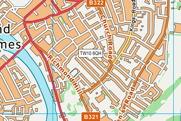 TW10 6QH map - OS VectorMap District (Ordnance Survey)