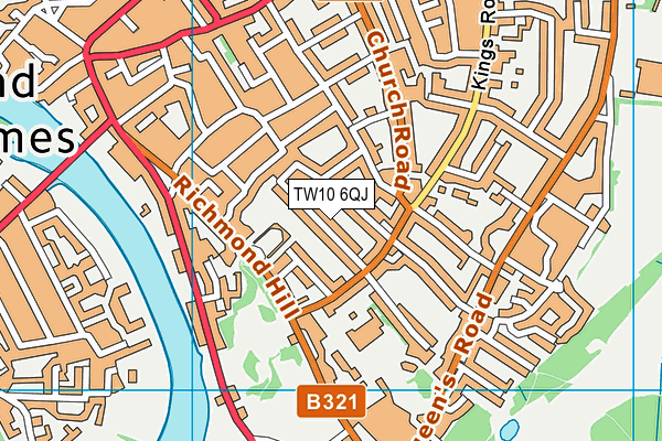 TW10 6QJ map - OS VectorMap District (Ordnance Survey)