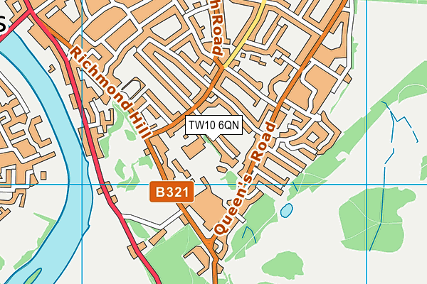 TW10 6QN map - OS VectorMap District (Ordnance Survey)