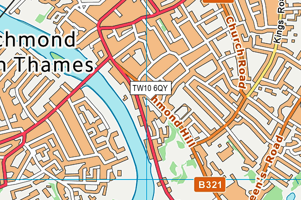 TW10 6QY map - OS VectorMap District (Ordnance Survey)