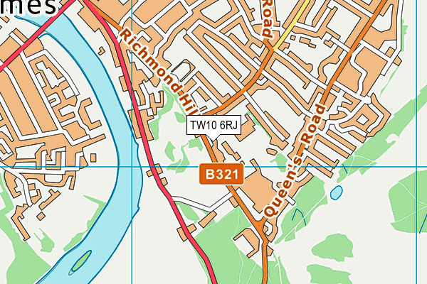 TW10 6RJ map - OS VectorMap District (Ordnance Survey)