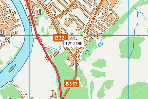 TW10 6RP map - OS VectorMap District (Ordnance Survey)
