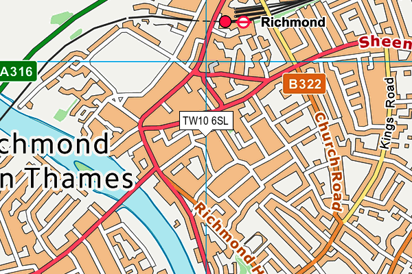 TW10 6SL map - OS VectorMap District (Ordnance Survey)