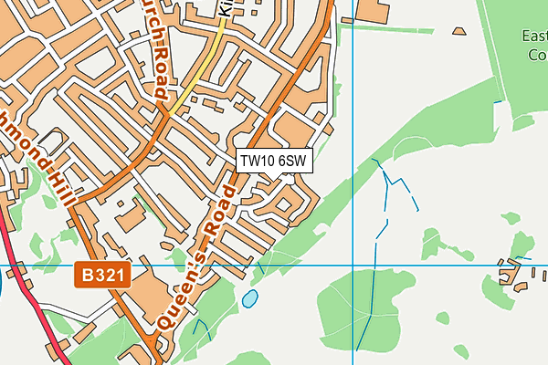 TW10 6SW map - OS VectorMap District (Ordnance Survey)