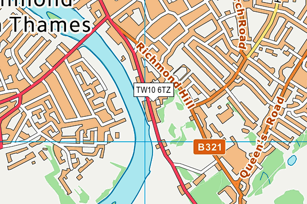TW10 6TZ map - OS VectorMap District (Ordnance Survey)