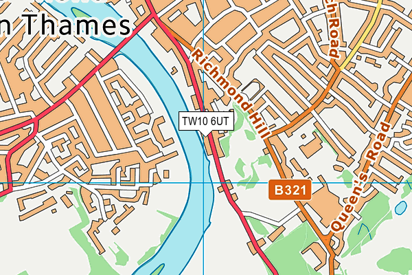 TW10 6UT map - OS VectorMap District (Ordnance Survey)