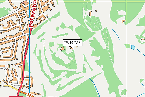 TW10 7AR map - OS VectorMap District (Ordnance Survey)