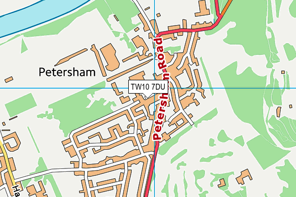 TW10 7DU map - OS VectorMap District (Ordnance Survey)