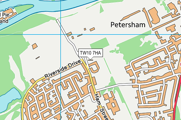 TW10 7HA map - OS VectorMap District (Ordnance Survey)