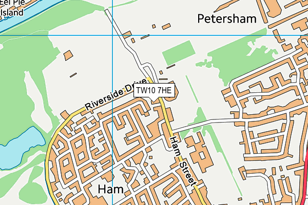 TW10 7HE map - OS VectorMap District (Ordnance Survey)