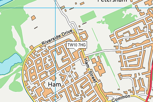 TW10 7HG map - OS VectorMap District (Ordnance Survey)
