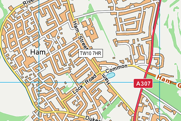 TW10 7HR map - OS VectorMap District (Ordnance Survey)