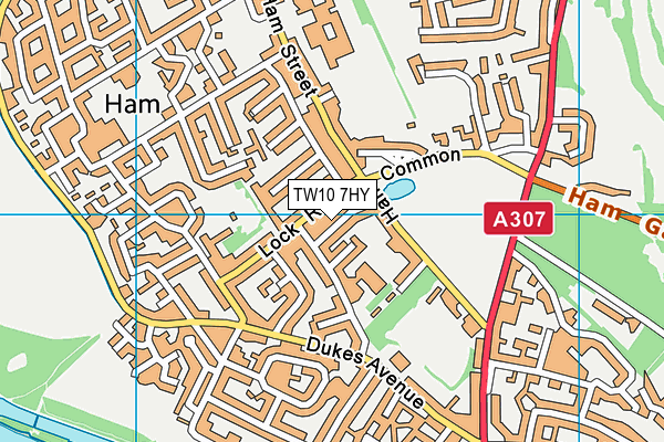 TW10 7HY map - OS VectorMap District (Ordnance Survey)