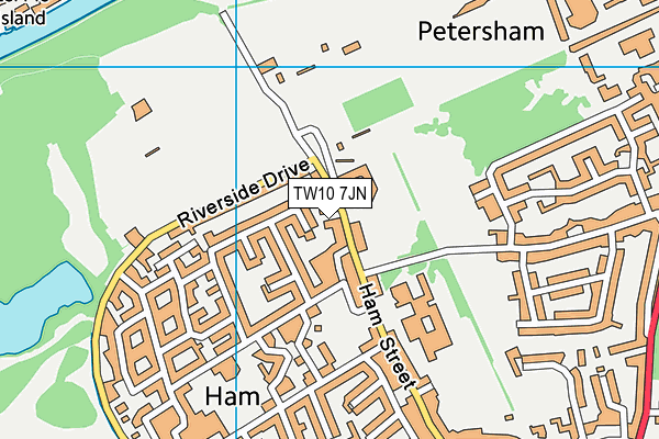 TW10 7JN map - OS VectorMap District (Ordnance Survey)