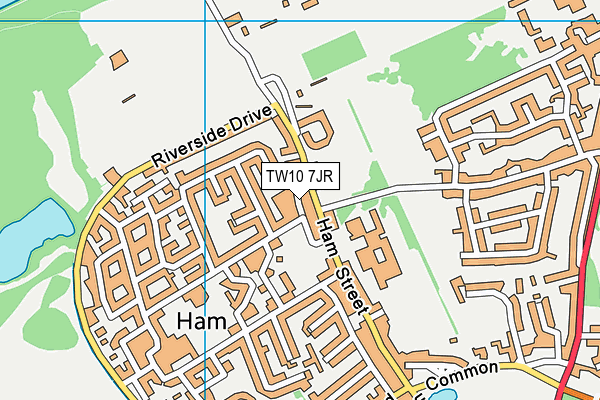 TW10 7JR map - OS VectorMap District (Ordnance Survey)