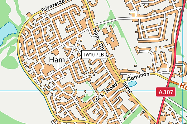 TW10 7LB map - OS VectorMap District (Ordnance Survey)