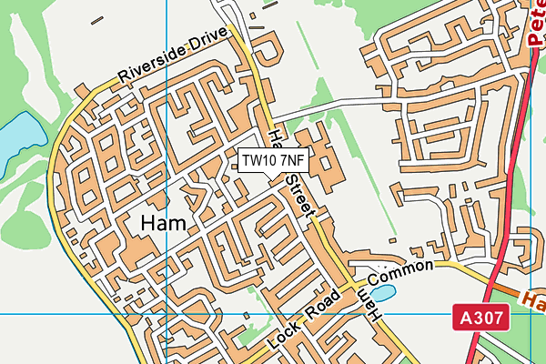 TW10 7NF map - OS VectorMap District (Ordnance Survey)