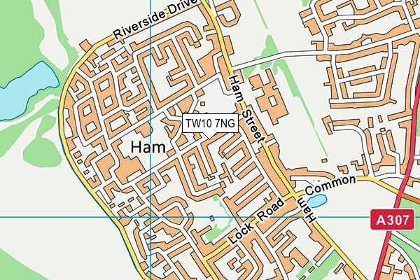 TW10 7NG map - OS VectorMap District (Ordnance Survey)
