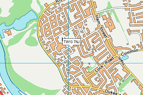 TW10 7NJ map - OS VectorMap District (Ordnance Survey)