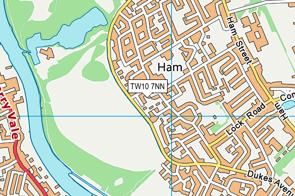 TW10 7NN map - OS VectorMap District (Ordnance Survey)
