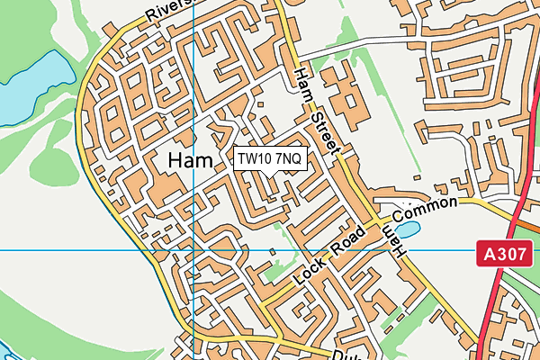 TW10 7NQ map - OS VectorMap District (Ordnance Survey)