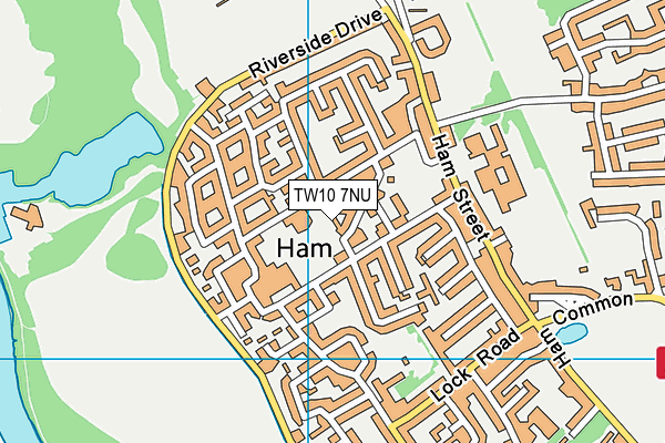 TW10 7NU map - OS VectorMap District (Ordnance Survey)