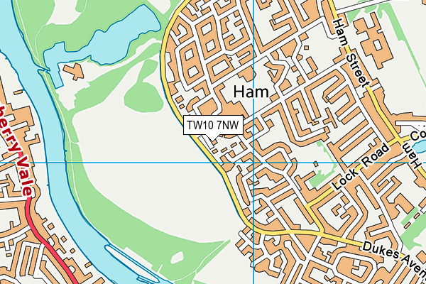 TW10 7NW map - OS VectorMap District (Ordnance Survey)